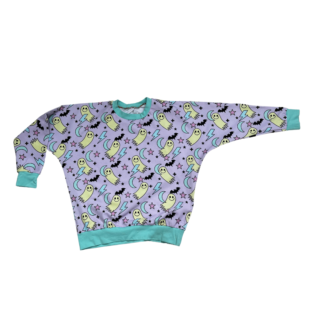 lilac ghost lounge sweater 6-7 years