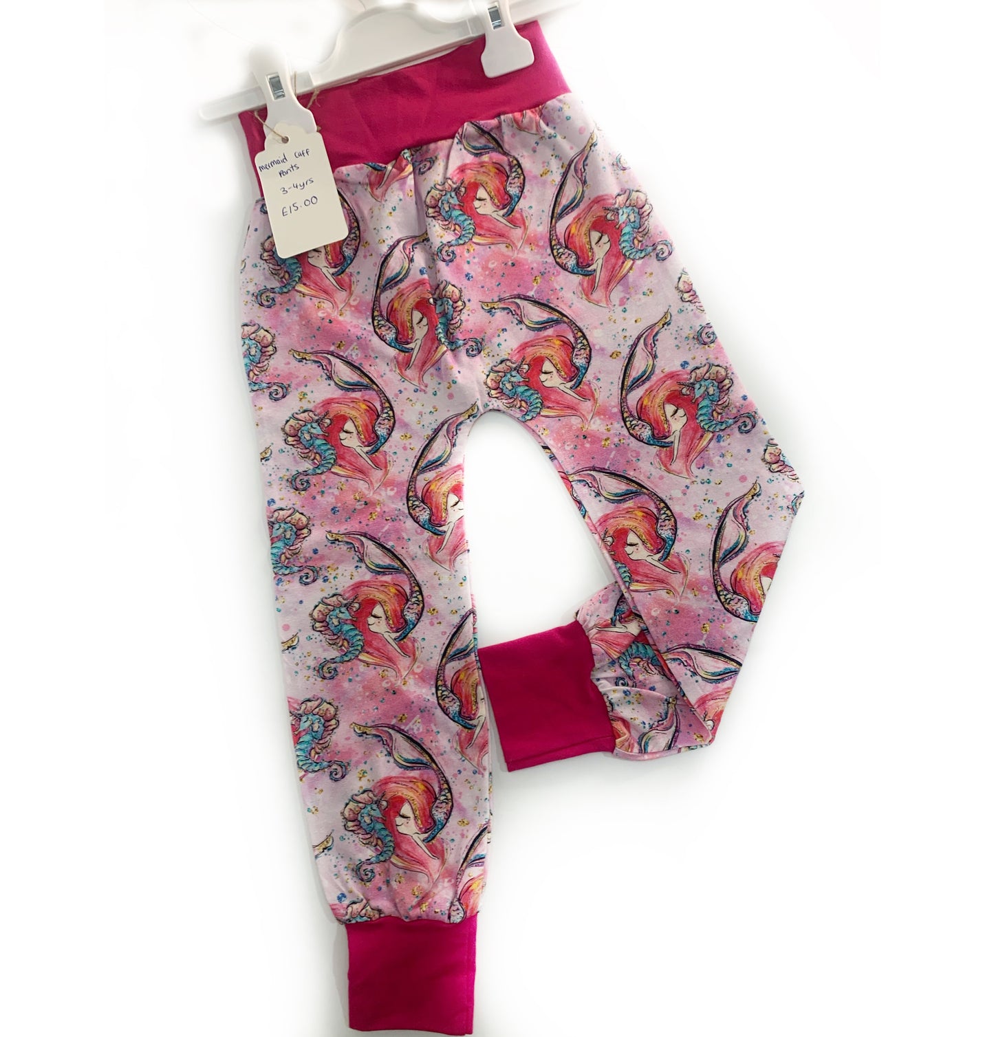 mermaid cuff pants 3-4yrs