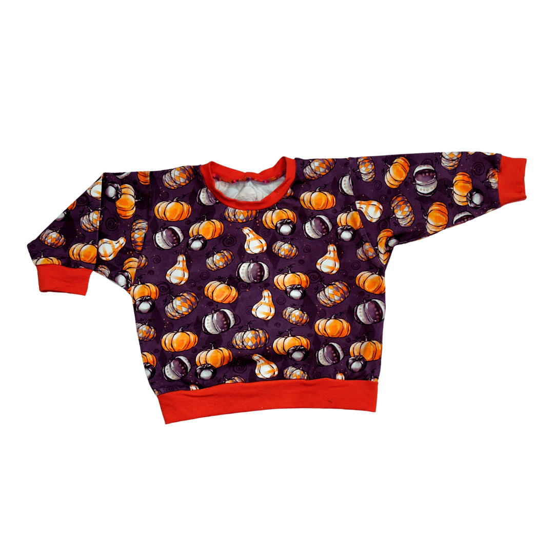 pumpkin lounge sweater orange band 6-9months