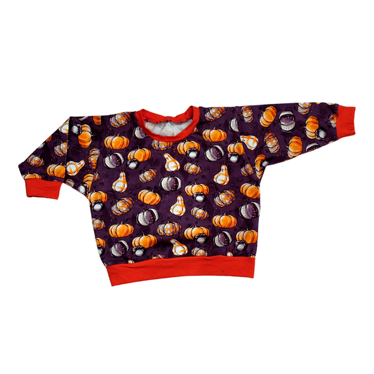 pumpkin lounge sweater orange band 3-4yrs