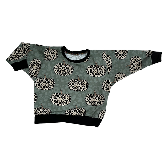 leopard pumpkin lounge sweater 9-12m